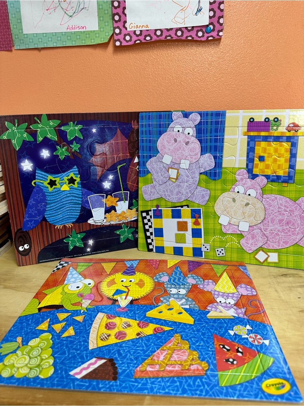 Lot of 3 Crayola Colorful Kids 12 Piece 14” x 11”  - Shapes